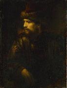Willem Drost Portrait of a man in a red kolpak. oil on canvas